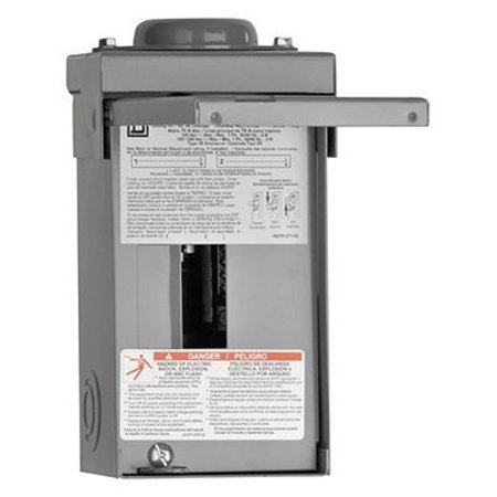 SQUARE D Load Center, HOM, 2 Spaces, 70A, 120/240V, Main Lug, 1 Phase HOM24L70RBCP